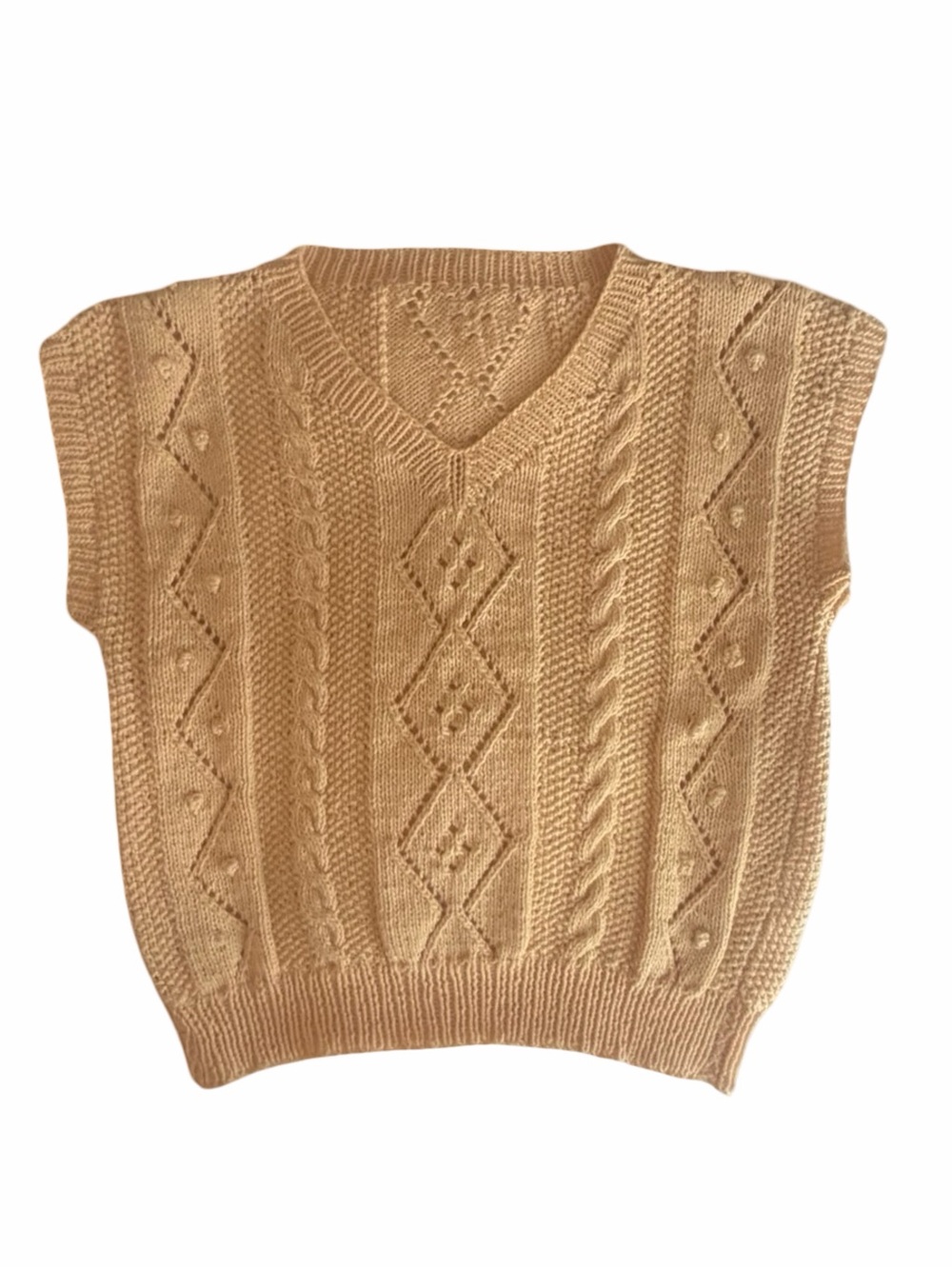 Vintage | Butter Yellow Cotton Knit Sweater Vest